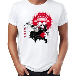 T-shirt One Piece Zoro design épéiste polyester