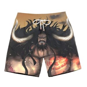 Short de bain fibre modale motif Kaido One Piece plage