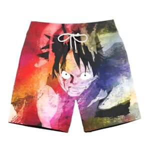 Short plage design Luffy cuir végan Collection One Piece