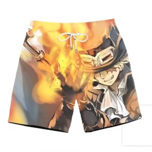 Short de bain avec motif Sabo travaillé One Piece
