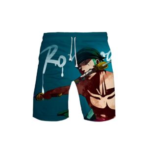 Short de bain Roronoa Zoro avec design épéiste One Piece