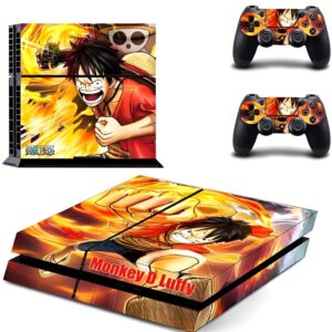 Skin PS4 Monkey D. Luffy design vibrant pour console et manettes