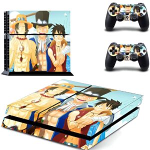 Skin PS4 Luffy Sabo Ace One Piece console manettes