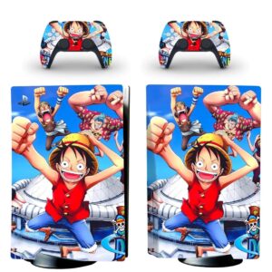 Stickers vinyle PS5 One Piece Luffy Franky Usopp Pirates Chapeau de Paille