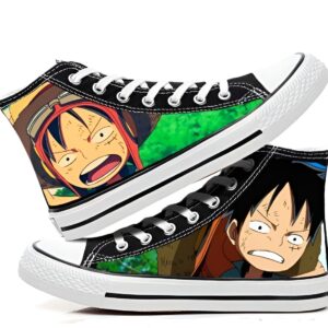 Sneakers One Piece Luffy design équipage jeunes fans
