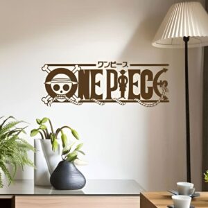 Sticker mural logo One Piece esprit pirate emblem chapeau de paille