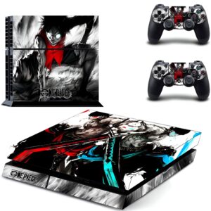 Sticker PS4 au design du capitaine Luffy avec motif dynamique coloré