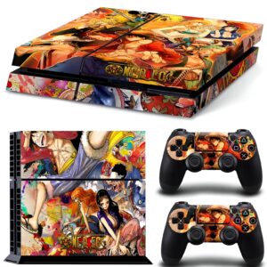 Sticker PS4 PS5 motif équipage Chapeau de Paille One Piece