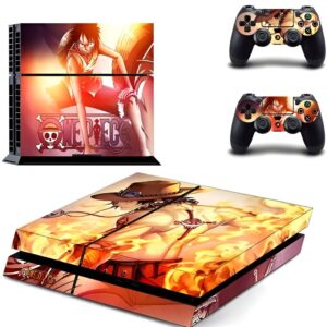 Sticker vinyle design Portgas D. Ace pour console PS4 et manettes