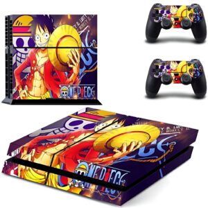 Adhésif PS4 Luffy Nikka transformation Gear 5 rouge et noir One Piece