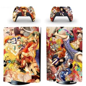 Stickers PS5 collection équipage Mugiwara One Piece tous personnages Luffy Zoro Nami Chopper Robin Usopp