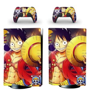 Stickers PS5 Luffy One Piece, décoration console vinyle, chapeau de paille Mugiwara