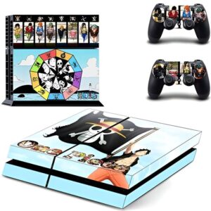 Stickers vinyle pour PS4 PS5 affichant l'équipage Mugiwara de One Piece