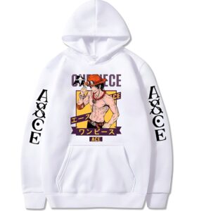 Sweat Portgas D Ace One Piece imprime fan-art en sept coloris