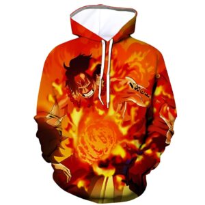 Sweat One Piece Ace Akainu affrontement combat Chapeau de Paille marines