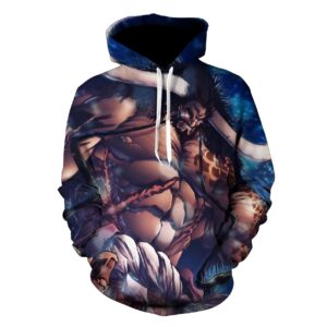 Sweat à capuche Kaido Cents Bêtes One Piece avec design FLEX haute intensité