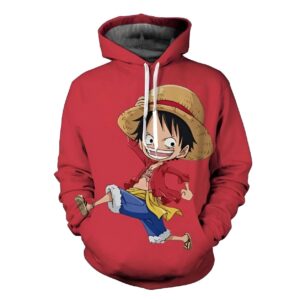 Sweat à capuche avec design Gear 3 Luffy One Piece coloré