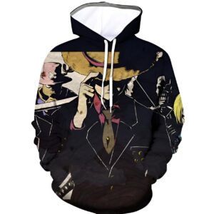 Sweat à capuche Luffy au design Mafia inspiré, impression FLEX One Piece