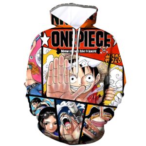 Sweat à capuche One Piece avec design équipage Mugiwara manga