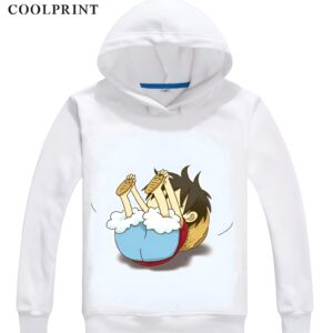 Sweat capuche polyester Luffy roulade humour capitaine Mugiwara One Piece