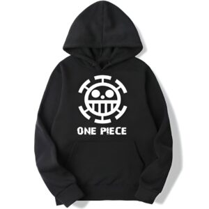 Sweat à capuche One Piece avec design Trafalgar Law en coton polyester