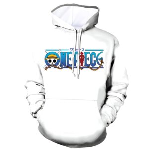 Sweat One Piece avec emblème Mugiwara en impression FLEX, couleurs vives et durables