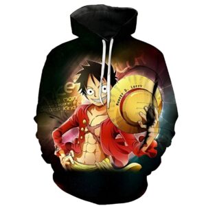 Sweat capuche Luffy collection manga polyester One Piece