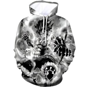 Sweat à capuche avec motif Luffy Snakeman variant du Gear 4 inspiré du manga One Piece