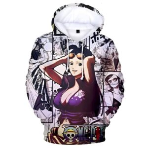 Sweat à capuche Nico Robin avec impression comics 3D Canvas