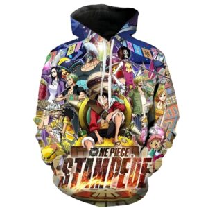 Sweat à capuche Stampede film impression 3D One Piece
