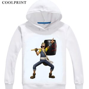 Sweat capuche Usopp avec marteau One Piece, polyester, impression 3D
