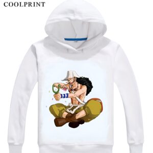Sweat capuche Usopp accroupi One Piece, polyester, impression 3D