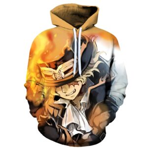 Sweat à capuche Sabo Armée Travaillé, design manga One Piece, impression FLEX tailles XS-6XL