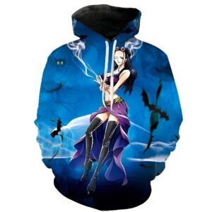 Sweat à capuche Nico Robin polyester super doux impression 3D