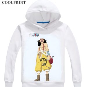 Sweat capuche polyester avec impression Usopp etonne sniper Mugiwara One Piece
