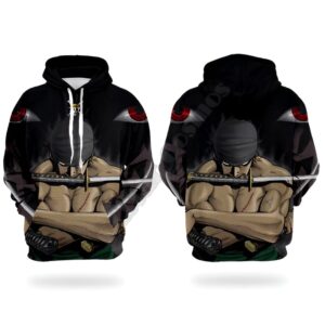 Sweat à capuche One Piece avec design Dragon Slash Roronoa Zoro style épéiste