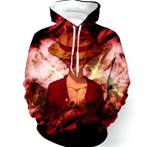 Sweat hoodie Luffy Chapeau de Paille polyester impression 3D