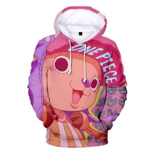 Sweat à capuche Chopper Renne One Piece avec motif anime détaillé