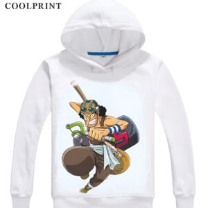 Sweat hoodie Usopp One Piece pose offensive, polyester grammage eleve