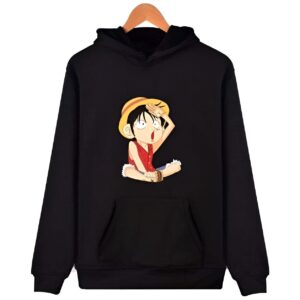 Sweat capuche Luffy Capitaine Mugiwara polyester impression 3D