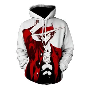 Sweat à capuche Luffy Chapeau Paille One Piece design manga anime