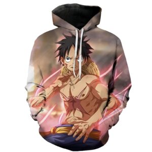 Sweat capuche Luffy impression digitale 3D Canvas One Piece