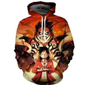 Sweat capuche Luffy Gear Fourth polyester impression 3D Canvas