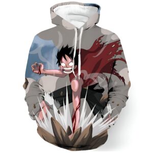 Sweat Luffy Gear Second impression 3D, design transformation dynamique One Piece
