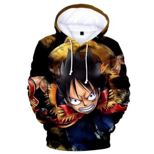 Sweat imprimé Luffy design One Piece polyester