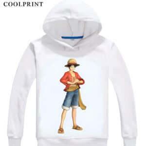 Sweat capuche polyester Monkey D Luffy pirate capitaine Mugiwara One Piece