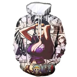Sweat à capuche One Piece Nico Robin archéologue design élégant
