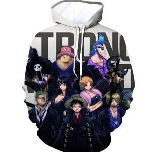 Sweat équipage Mugiwara complet, tous les personnages One Piece impression FLEX