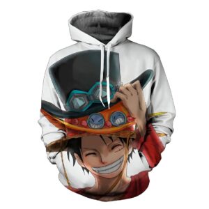 Sweat à capuche Luffy Sabo Ace fraternité trois frères One Piece