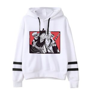 Sweat polyester Luffy et Zoro duo Mugiwara One Piece impression 3D